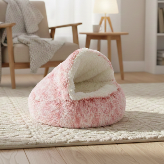 Plush Cave Bed: A Snuggly Little Hideaway for Happier, Calmer Pets