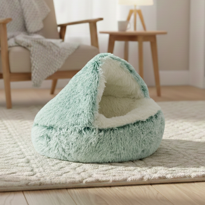Plush Cave Bed: A Snuggly Little Hideaway for Happier, Calmer Pets