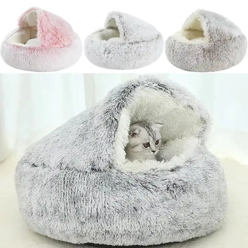 Plush Cave Bed: A Snuggly Little Hideaway for Happier, Calmer Pets